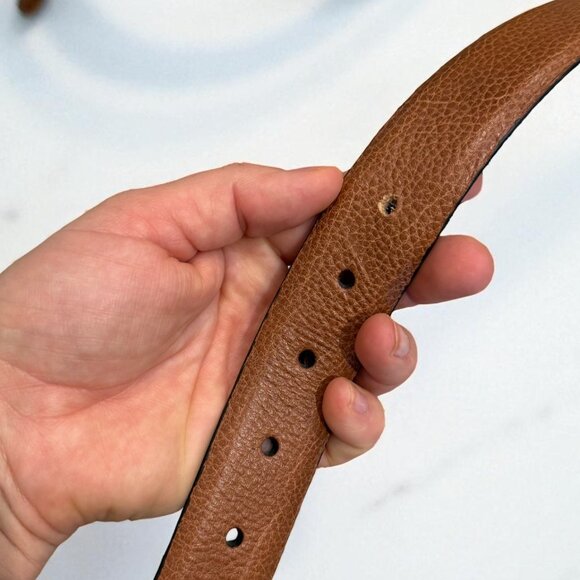 Men's Size 42 Genuine Leather Brown Belt - Picture 5 of 10